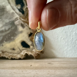 Verguld Sterling zilver hangertje met Labradoriet