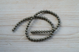 Pyrit runde Perlen 6 mm