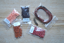 DIY Pakket Armband 3-Wikkelarmband Oranje/Bruin