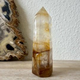 Limonietkwarts/Golden Healer gepolijste toren