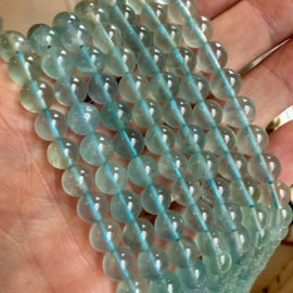 Blauwe Fluoriet ronde kralen ca. 8 mm A klasse