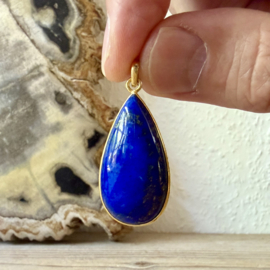 Verguld Sterling zilver hanger met Lapis Lazuli