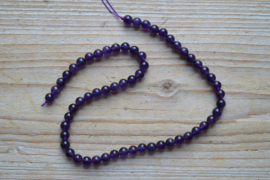 Amethist ronde kralen ca. 6 mm AB klasse (extra donker)