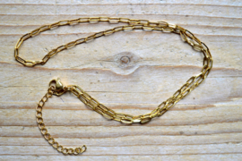 RVS Goldplated korte ketting