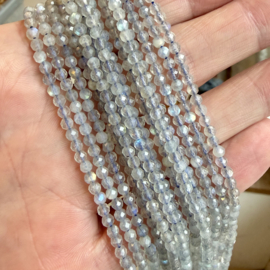 Labradorit facettierte runde Perlen ca. 3 mm (seedbeads)