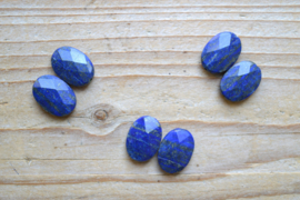 Lapis Lazuli gefacetteerde ovaaltjes ca. 13 x 18 mm per 2