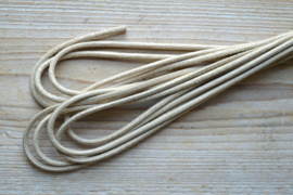 Rond nappaleer reptielenprint 4 mm Ecru per 10 cm