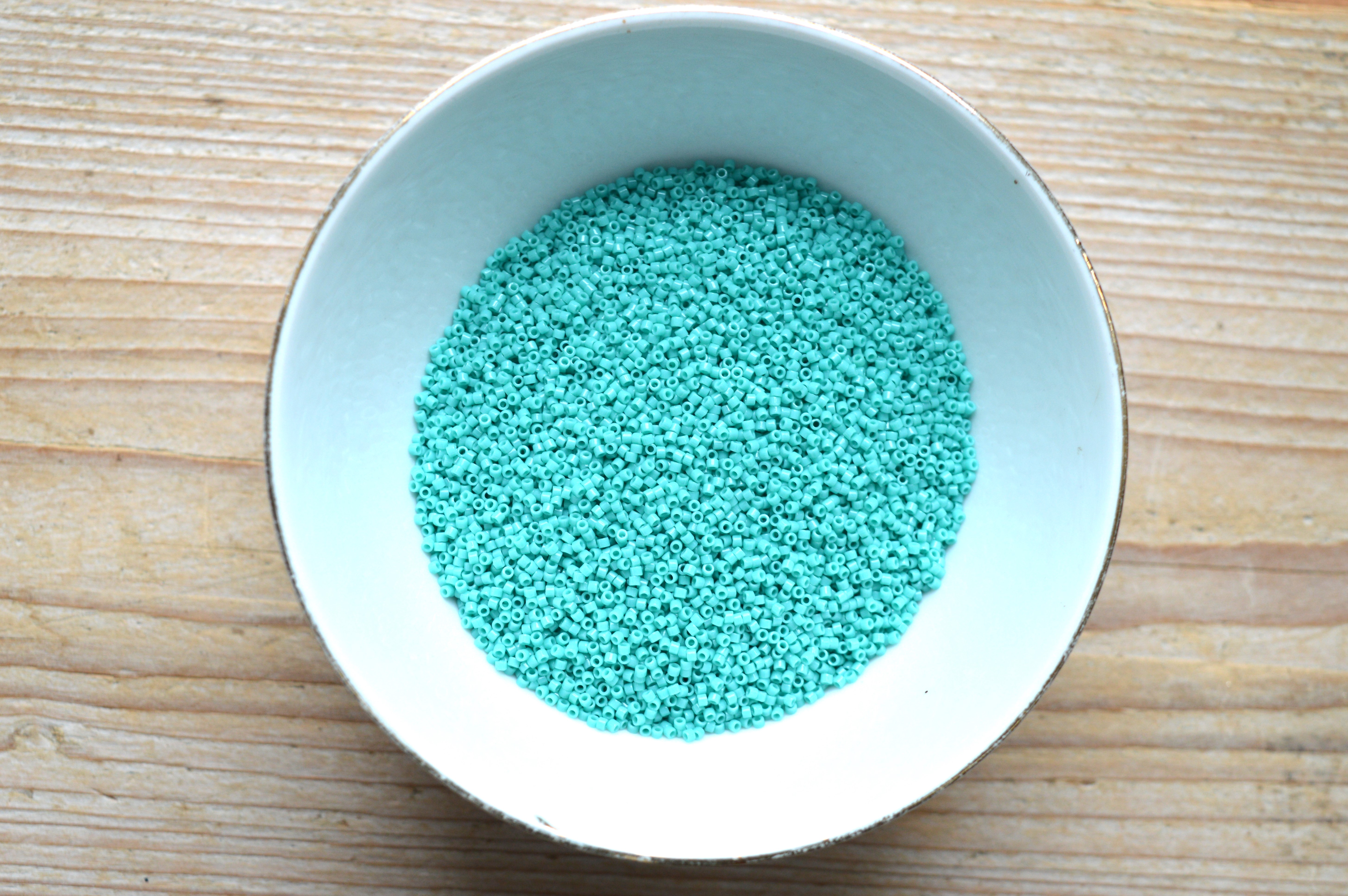 Miyuki Delica’s 11-729 Opaque Turquoise Green (per 5 gram)