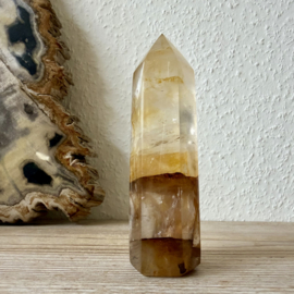 Limonietkwarts/Golden Healer gepolijste toren
