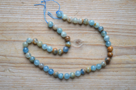 Natuurlijke Blauwe Onyx ronde kralen 8 mm