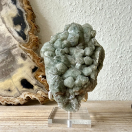 Bergkristal met Chloriet cluster