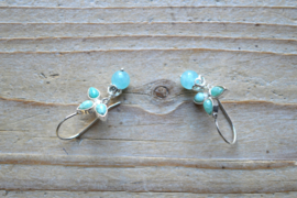 Sterling zilver Oorbellen met Amazoniet