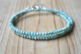 Kort kettinkje van Larimar