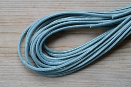 Rundes nappaleder 4 mm Metallic Hellblau pro 10 cm