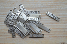 Metalen Verbinder 'Love' ca. 6 X 28 mm pro 2 stück