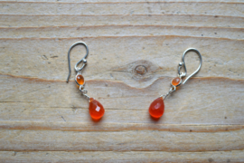 Sterling zilver Oorbellen met Carneool