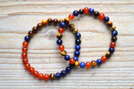 Armband Carneool-Sodaliet-Tijgeroog 6 mm