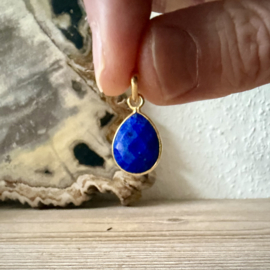 Verguld Sterling zilver hangertje met Lapis Lazuli