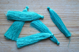 Kwastje nylon aquablauw ca. 85 mm