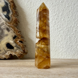 Limonietkwarts/Golden Healer gepolijste toren