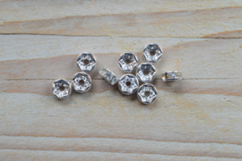 Rhinestone spacers ca. 7 mm (per 10 stuks)