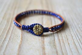 Armband met 3 mm facet Lapis Lazuli