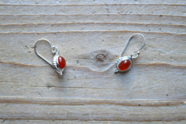 Sterling zilver Oorbellen met Carneool