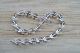 Bergkristall facettierte runde Tropfen ca. 13 X 18 mm A klasse