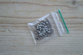 Metalen knijpkralen ca. 4 mm ca. 50 stuks