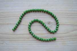 Kristalstrang grün facettierte rondellen ca. 4 x 6 mm