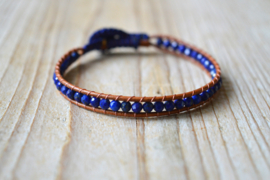 Armband met 3 mm facet Lapis Lazuli