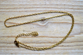 RVS Goldplated korte ketting