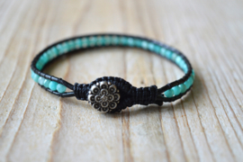 Armband met 3 mm facet Braziliaanse Amazoniet
