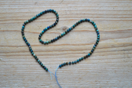 Chrysocolla gefacetteerde ronde kralen ca. 3,5 mm (seedbeads)