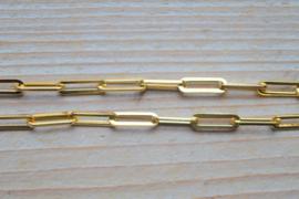 RVS goldplated jasseron per 10 cm