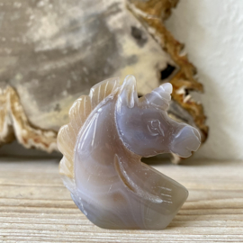 Agaat unicorn met druzy