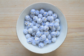 Delft Blaue Perle mit streifen ca. 12 mm (pro Stück)