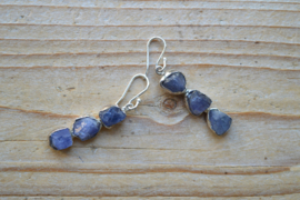 Sterling zilver Oorbellen met Kyaniet