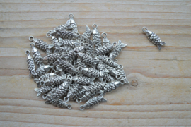 Metalen charm ca. 6 x 13 mm pro 4 stück