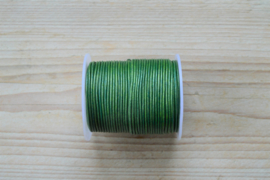 Rundleer 1.5 mm Metallic Groen per meter