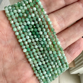 Smaragd facettierte runde Perlen ca. 3 mm (seedbeads)
