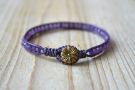 Armband met 3 mm facet Amethist