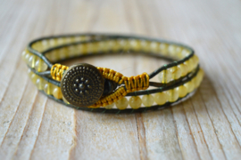 Wraparmband met 4 mm Rutielkwarts