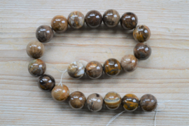 Versteinertes Holz Achat runde  Perlen 20 mm