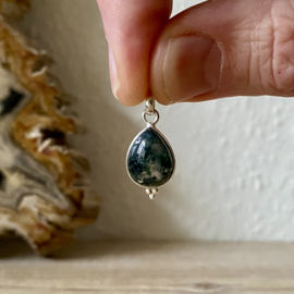 Sterling zilver hangertje met Mosagaat