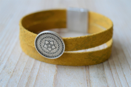 DIY Pakket Armband met magneet en schuiver Geel