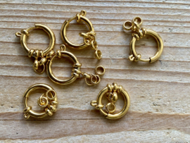 RVS Gold plated boeisluiting ca. 16 mm