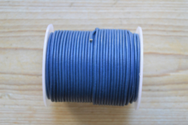 Rundleer 2 mm Blauw per meter