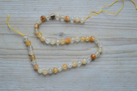Limonit Quartz/Golden Healer facettierte runde Perlen ca. 8 mm