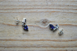 Sterling zilver Oorstekers met Ioliet